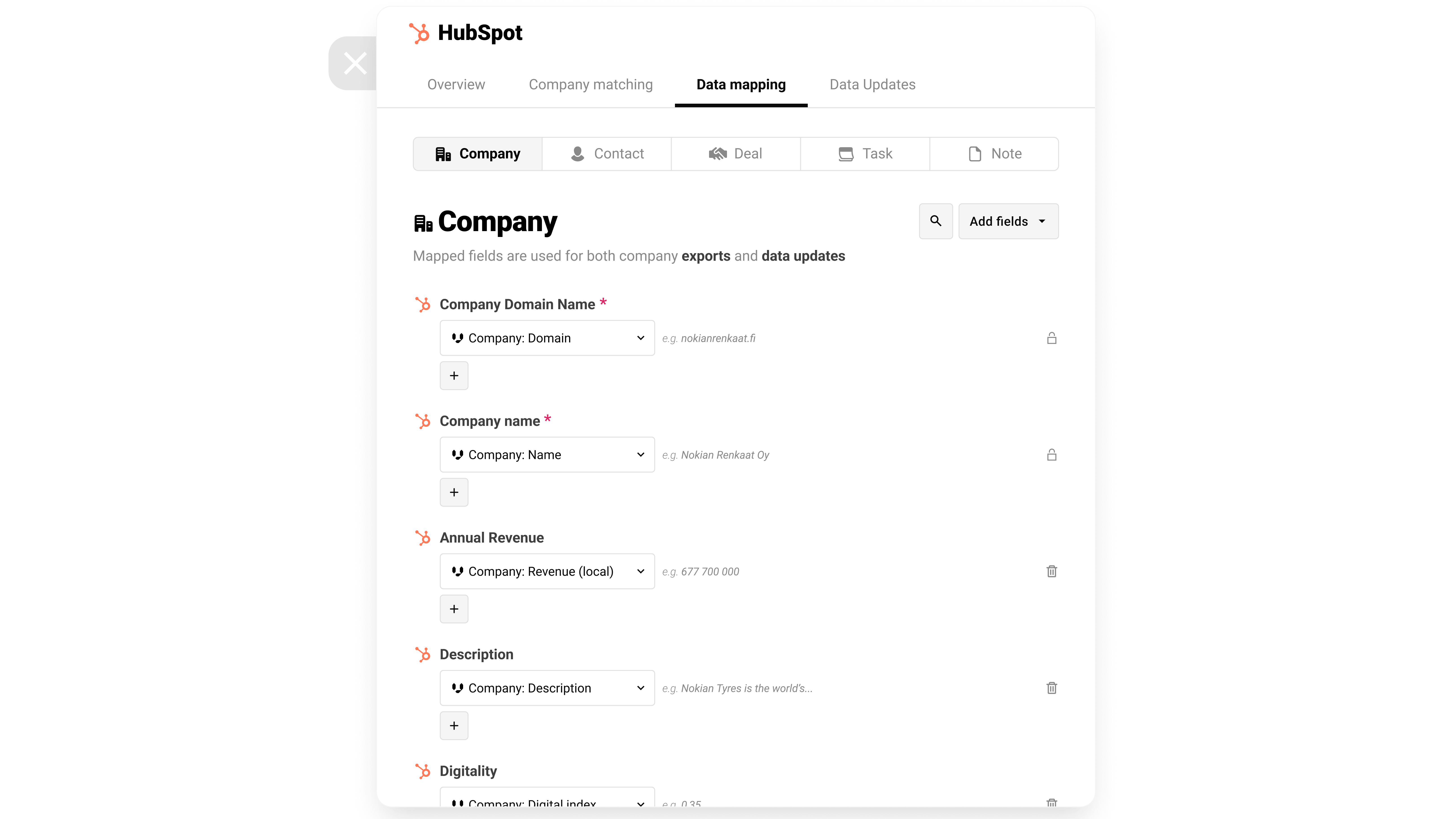Enrich new companies with relevant data points automatically