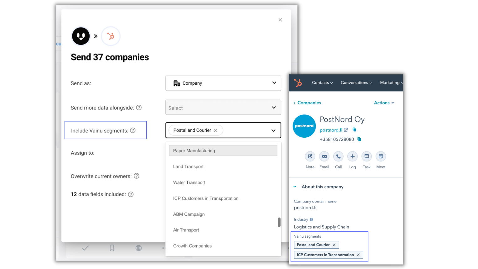 Use Vainu segments for smarter targeting